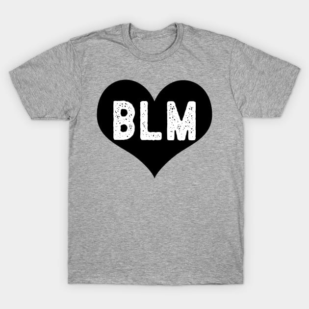 BLM - Black Lives Matter Black Heart T-Shirt by TrendHawk